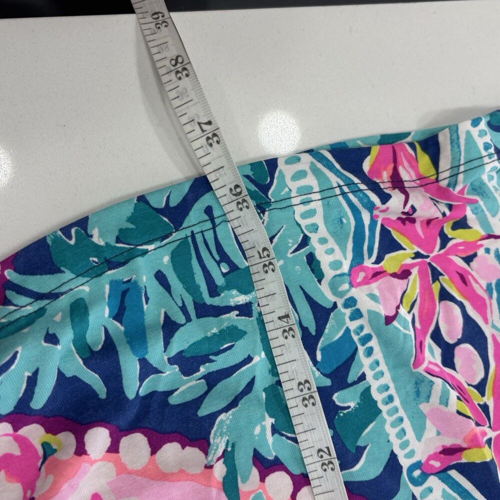 Lilly Pulitzer Dress Size XL Ophelia Swing Seaside Aqua Coconut Cove Engineered - Picture 6 of 8